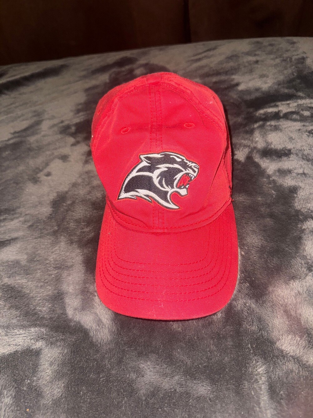 Legacy Red Baseball Cap Adjustable Strap Roaring Panther Logo